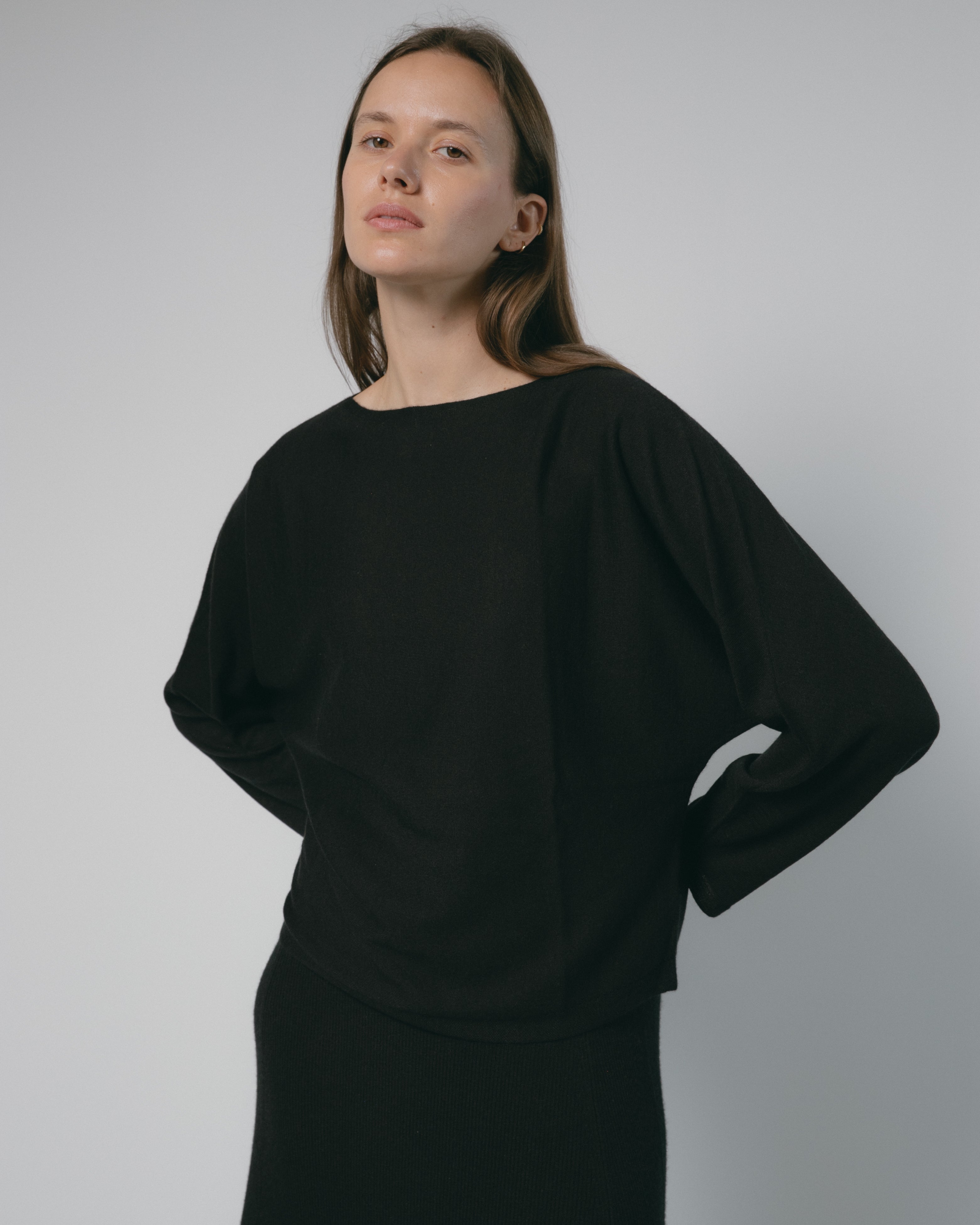 Mist Drape Cashmere Top Mysto Cashmere