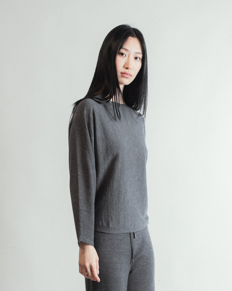 Mist Drape Cashmere Top Mysto Cashmere
