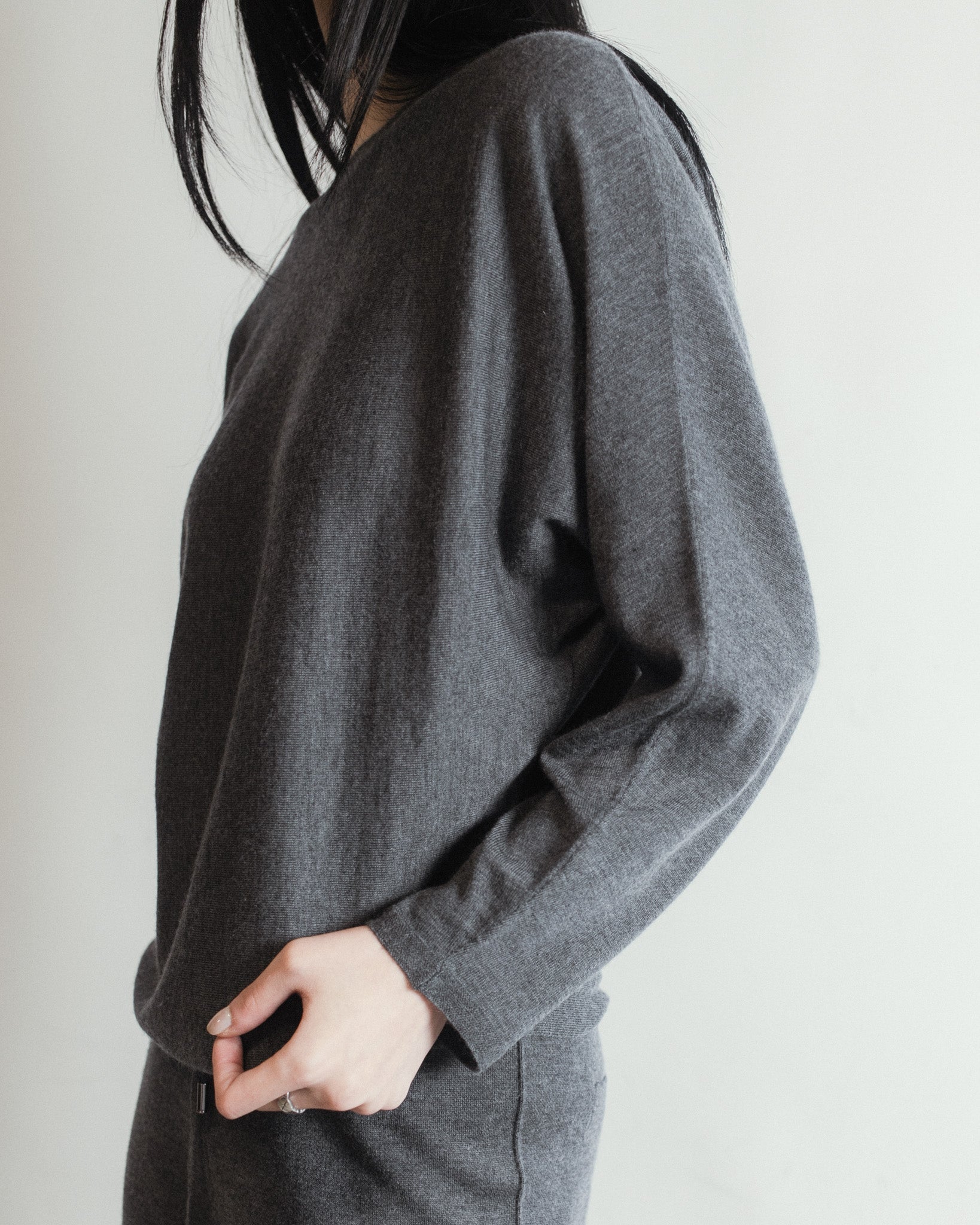 Mist Drape Cashmere Top Mysto Cashmere