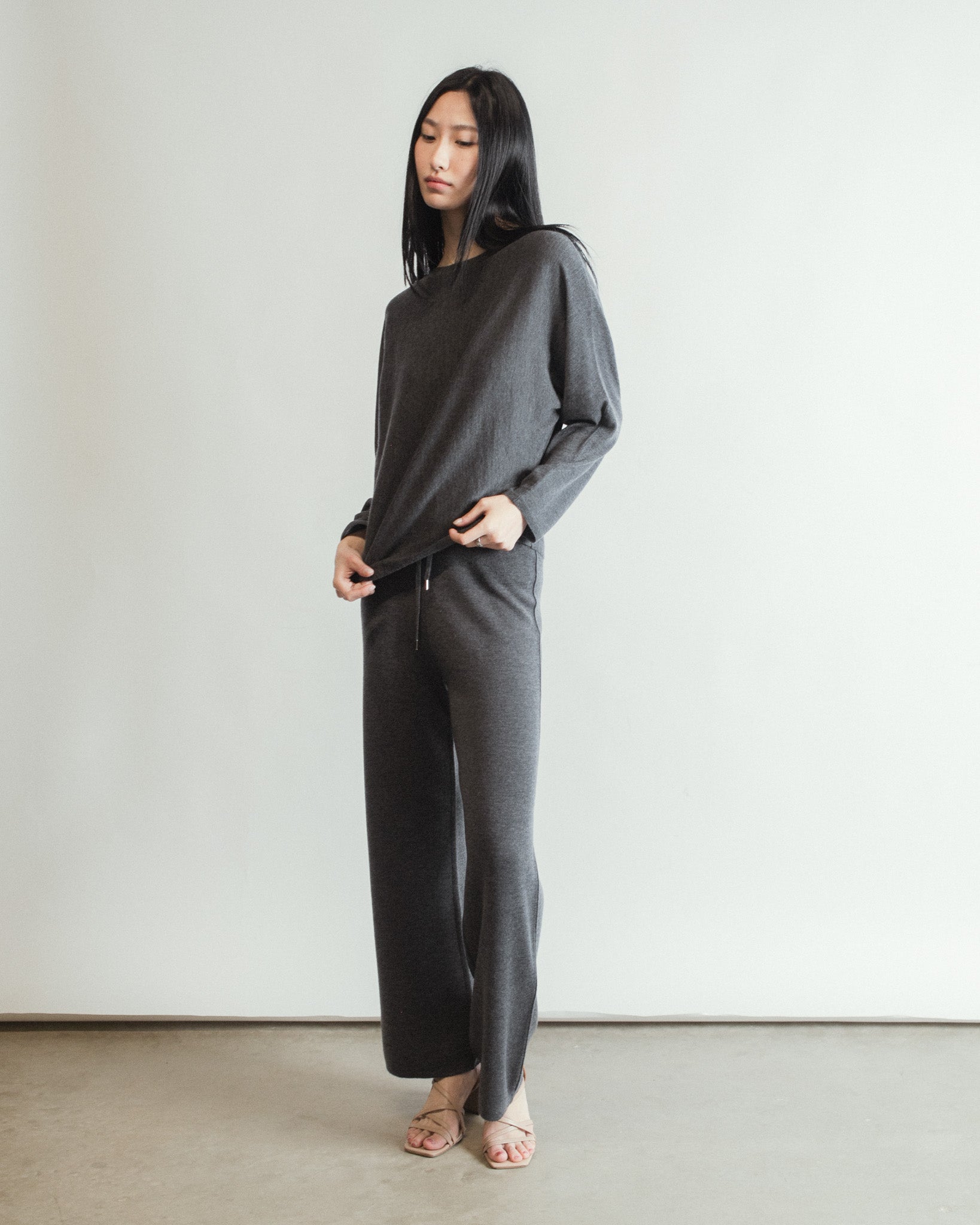 Mist Drape Cashmere Top Mysto Cashmere