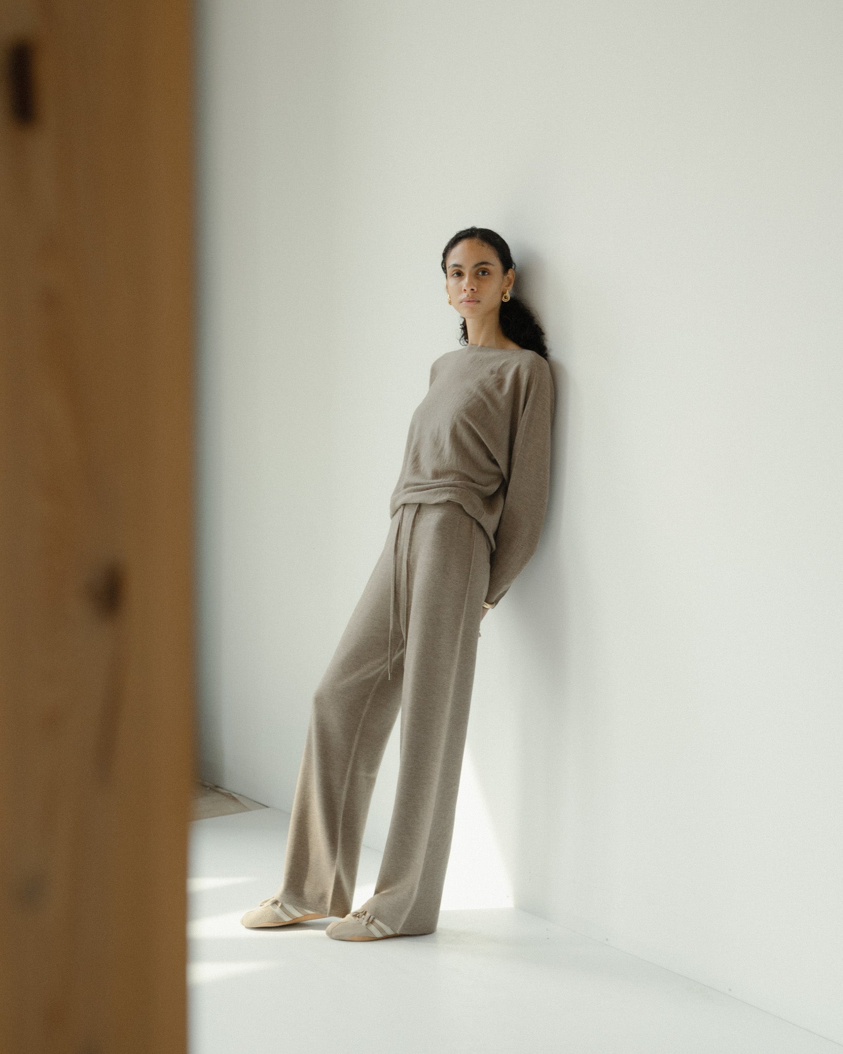 Mist Drape Cashmere Top Mysto Cashmere