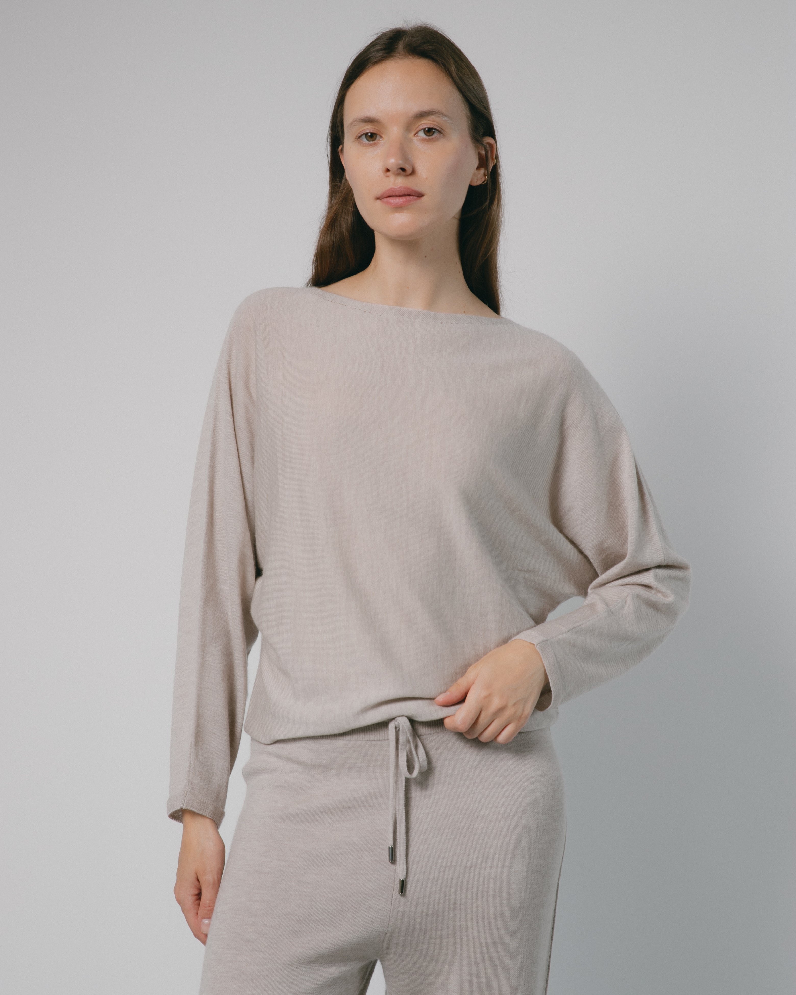 Mist Drape Cashmere Top Mysto Cashmere